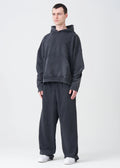 Black 14 OZ French Terry Garment Washed Sweatsuit