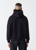 14oz Black Drop Shoulder Hoodie