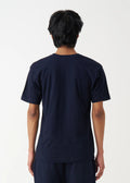 Navy Combed Cotton T-Shirt