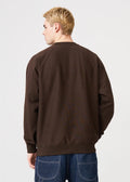 Brown 14 Ounce Fleece Heavyweight Crewneck Sweatshirt