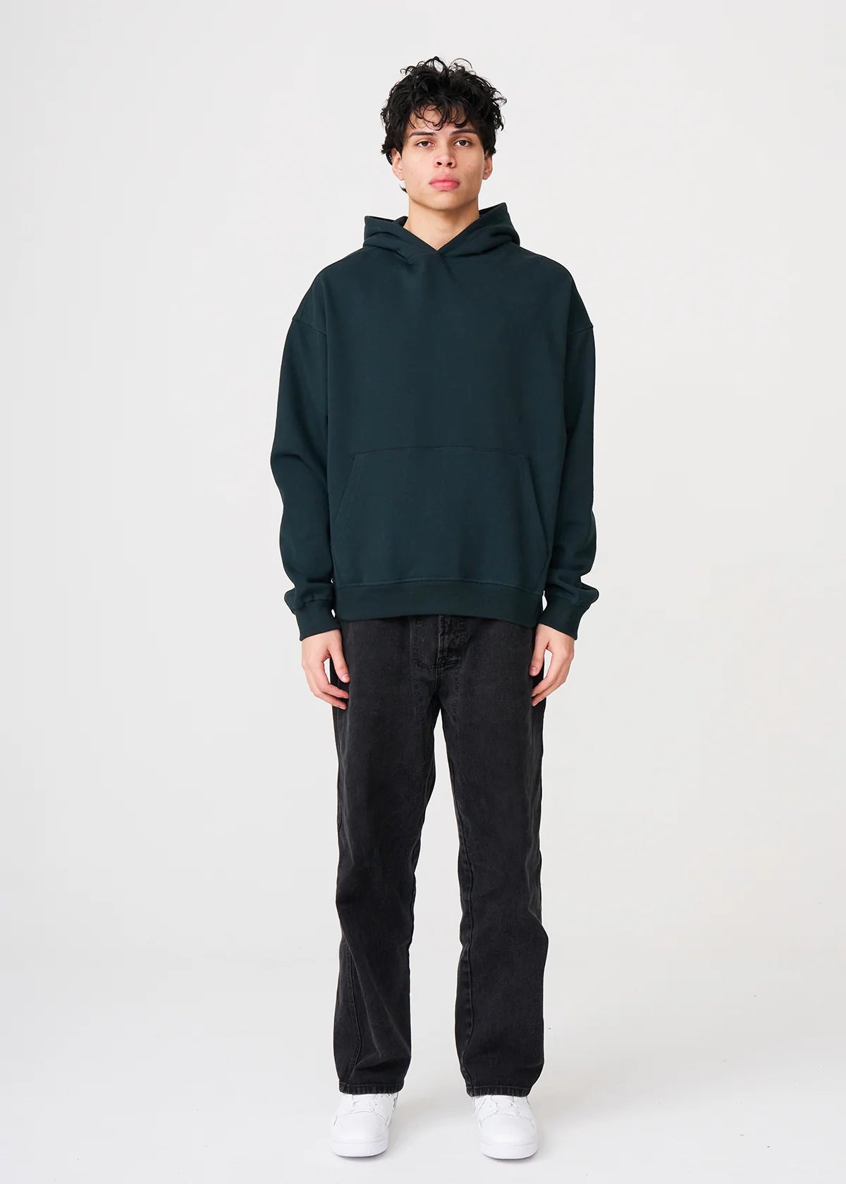 14 OZ Dark Green Oversized Urban Hoodie