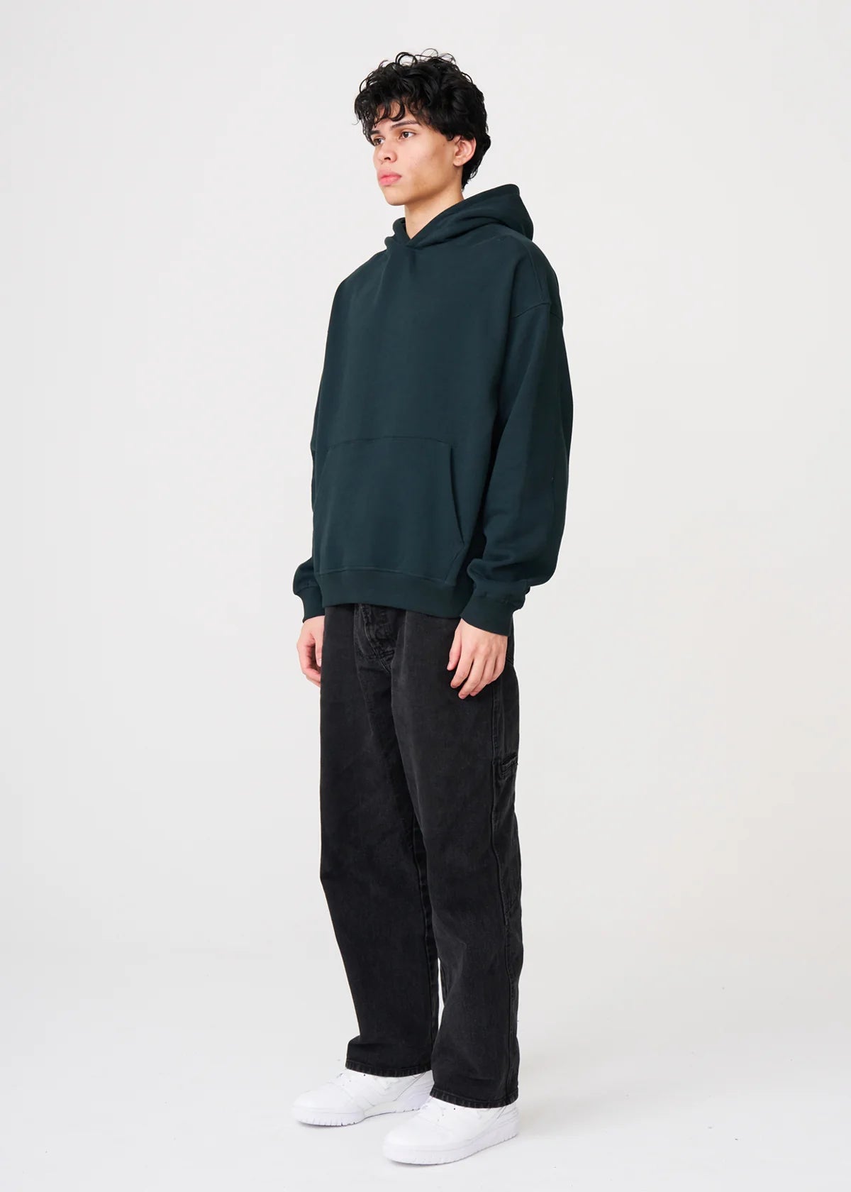 14 OZ Dark Green Oversized Urban Hoodie