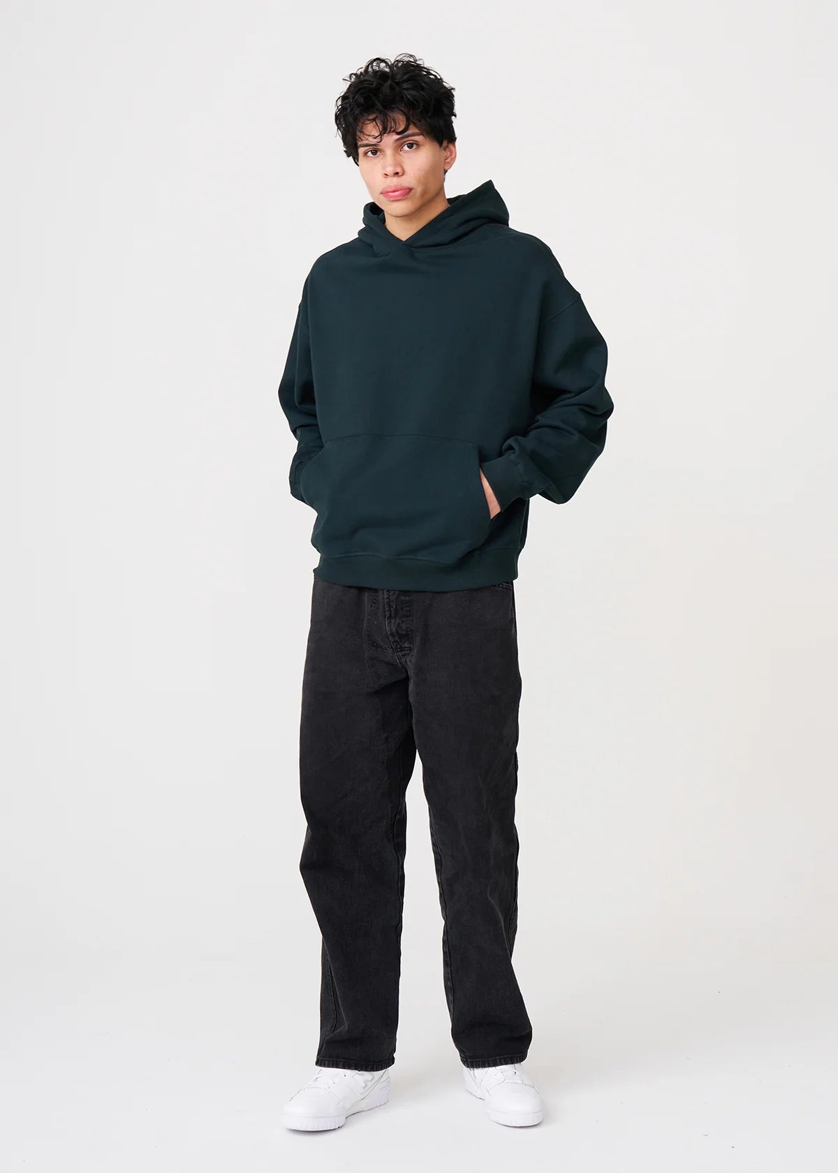 14 OZ Dark Green Oversized Urban Hoodie