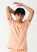 Peach Combed Cotton T-Shirt