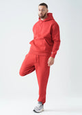 14 OZ Red Heavyweight Fleece Sweatsuit