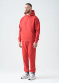 14 OZ Red Heavyweight Fleece Sweatsuit