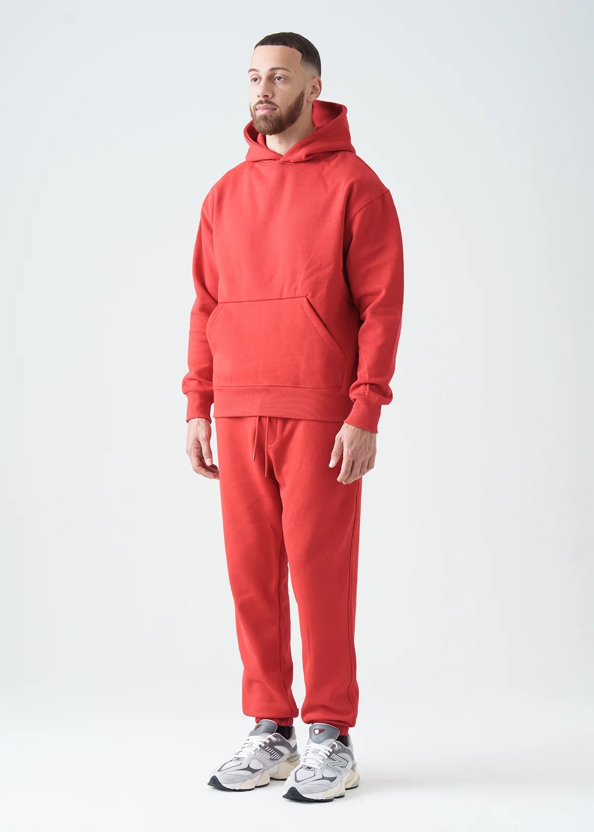 14 OZ Red Heavyweight Fleece Sweatsuit