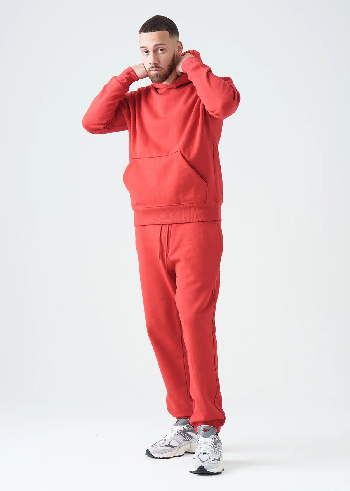 14 OZ Red Heavyweight Fleece Sweatsuit