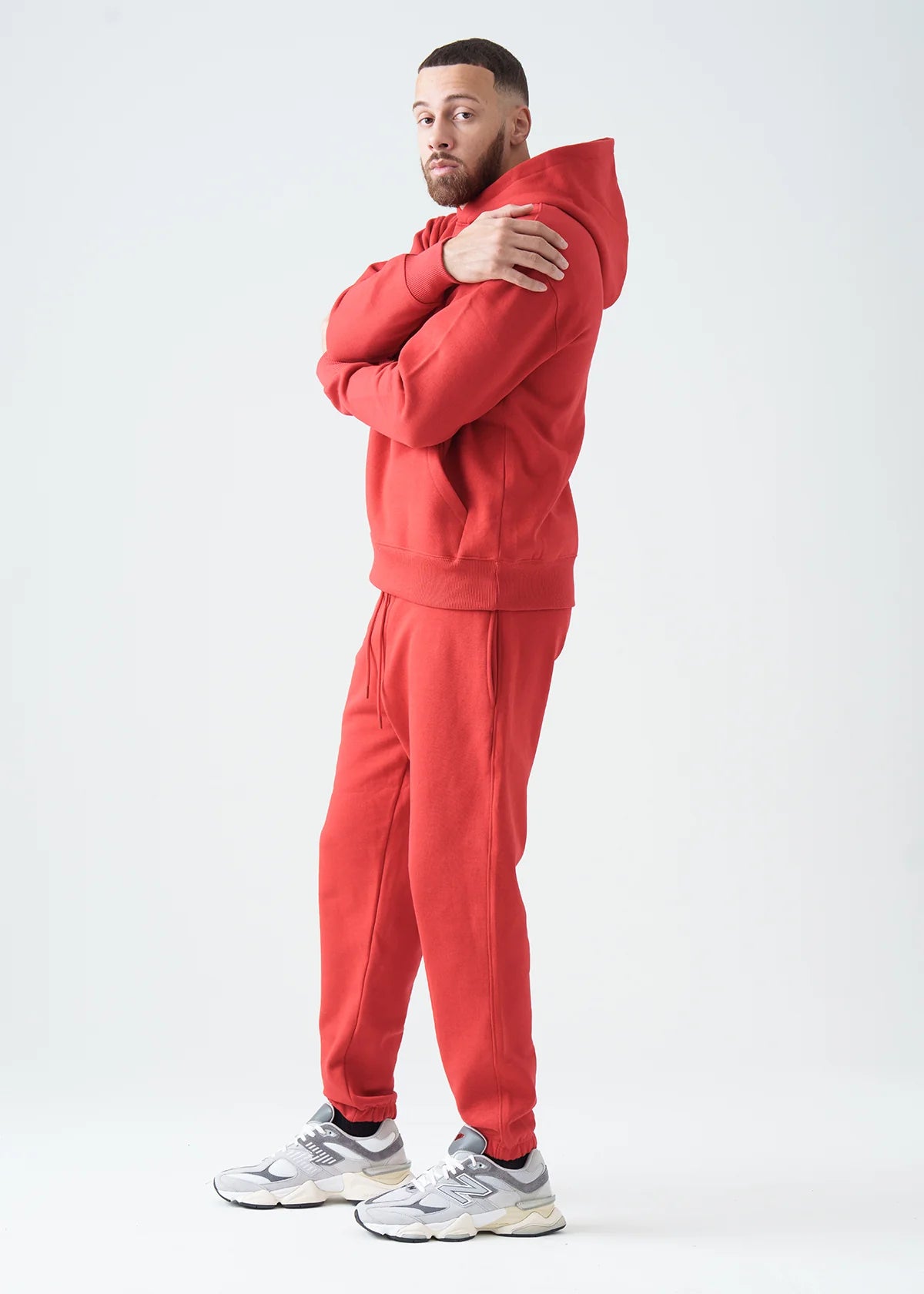 14 OZ Red Heavyweight Fleece Sweatsuit