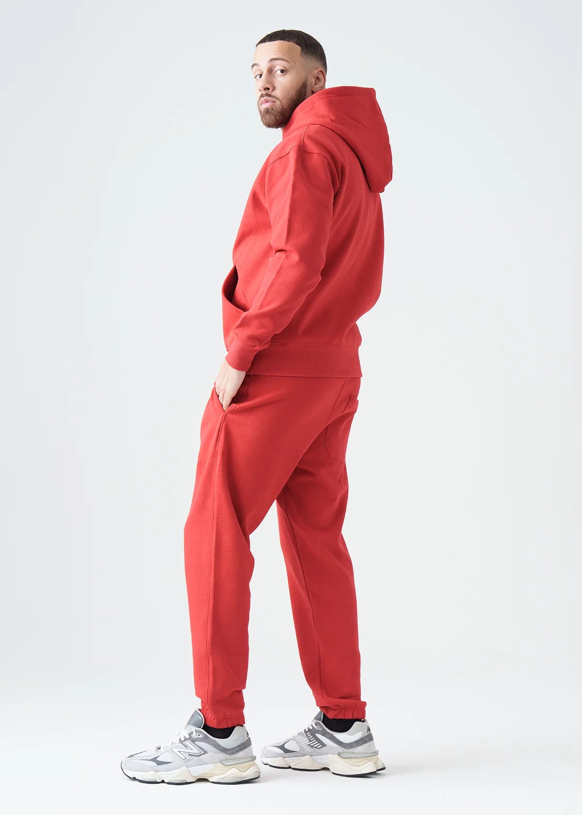 14 OZ Red Heavyweight Fleece Sweatsuit