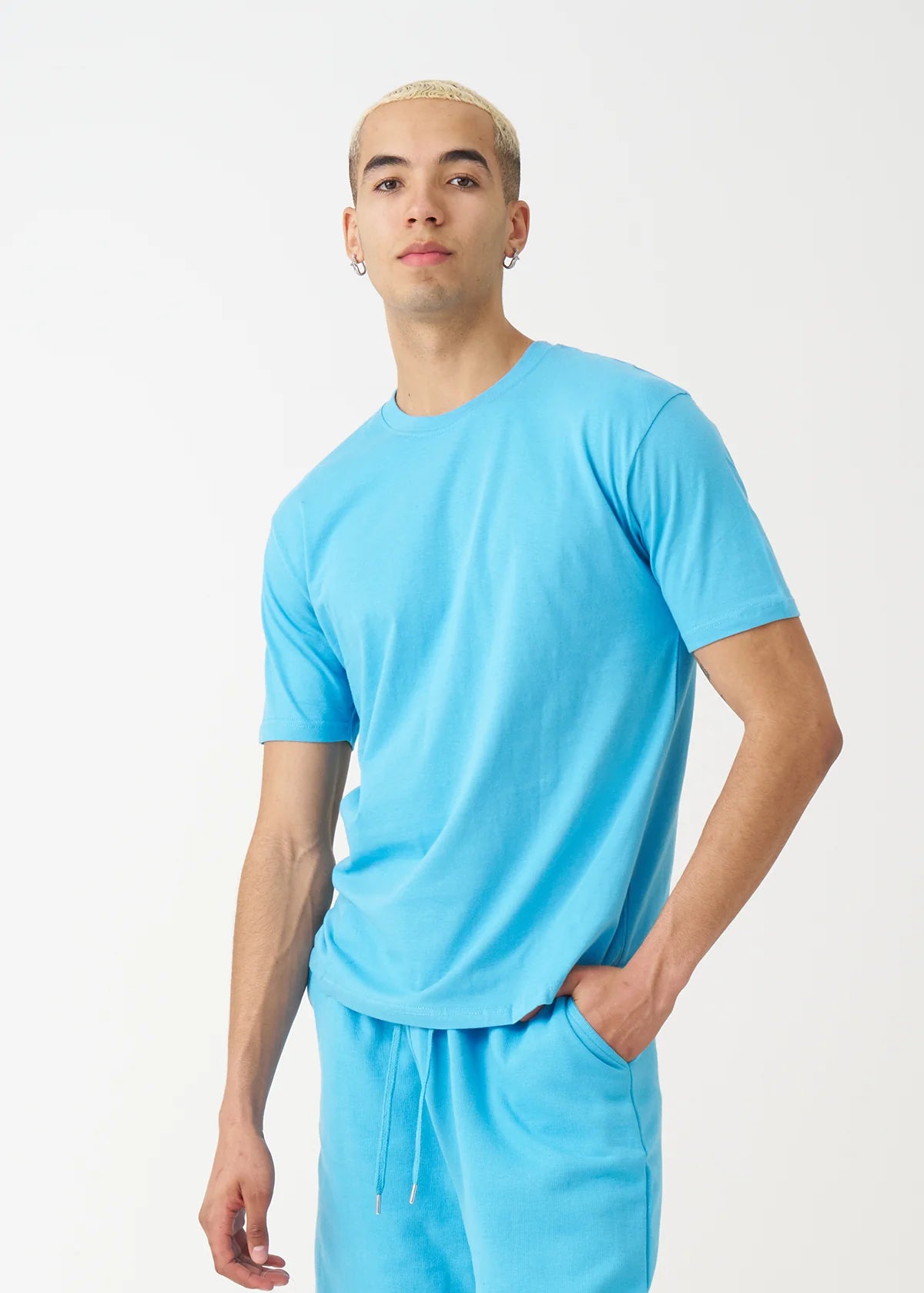 Sky Blue Combed Cotton T-Shirt – BLANK KINGDOM