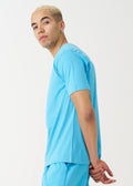Sky Blue Combed Cotton T-Shirt