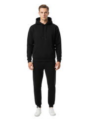 10 OZ Blank Black Heavyweight Sweatsuit