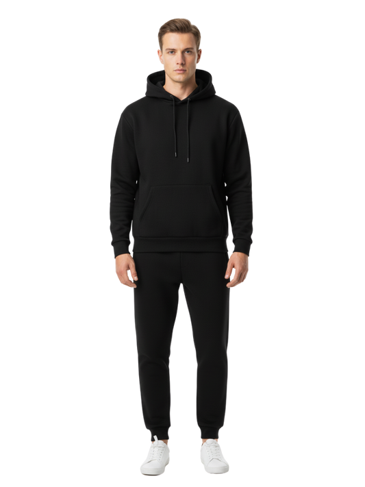 10 OZ Blank Black Heavyweight Sweatsuit