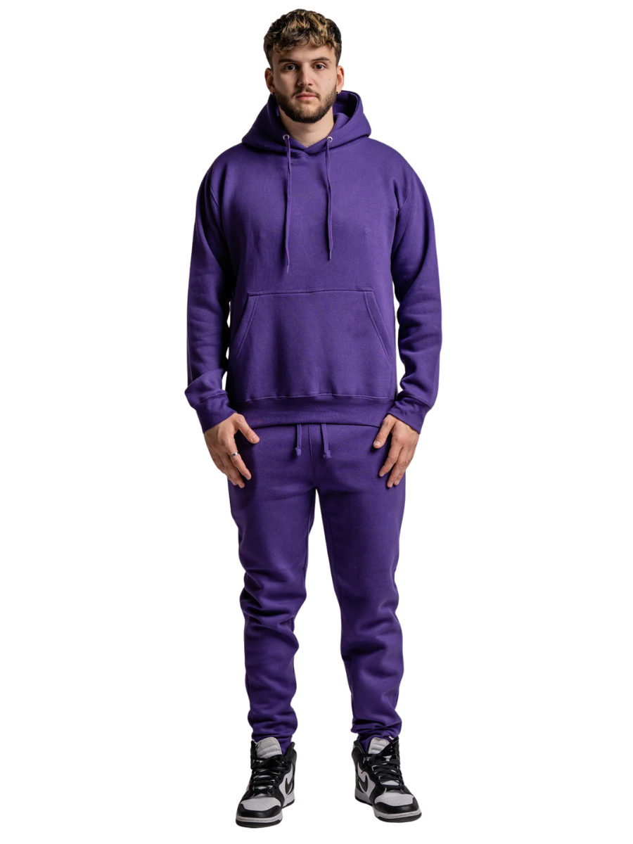 10 OZ Blank Purple Heavyweight Sweatsuit