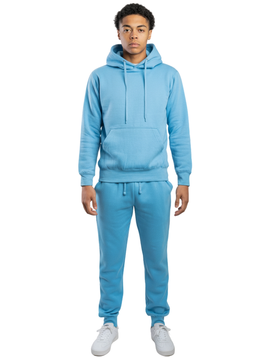 10 OZ Sky Blue Heavy Blend Fleece Sweatsuit
