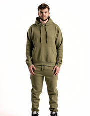 10 OZ Olive Green Heavy Blend Fleece Sweatsuit