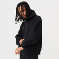 14 OZ Black Full-Zip Fleece Hoodie