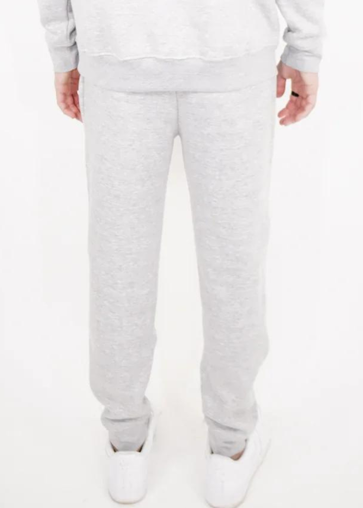 12 OZ Gray Tight Fleece Sweatpant