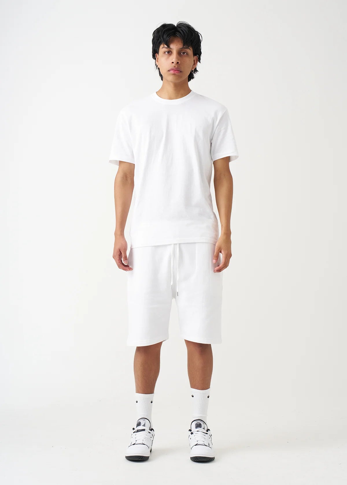 White T-Shirt and Short Set