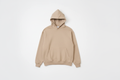 Beige 14 OZ Oversized Urban Hoodie Luxury Flat Lay Front View
