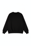 Black Crew Neck Flat Lay - Pure White Background