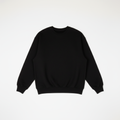 Black Heavy Blend Fleece Crew Neck Flat Lay