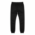 Black Tight Fleece Sweatpants Flat Lay