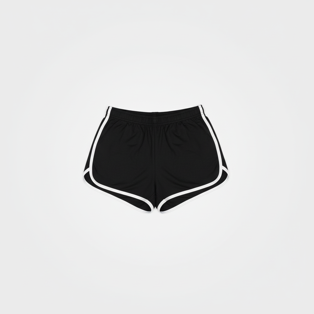 Black Track Short Flat Lay