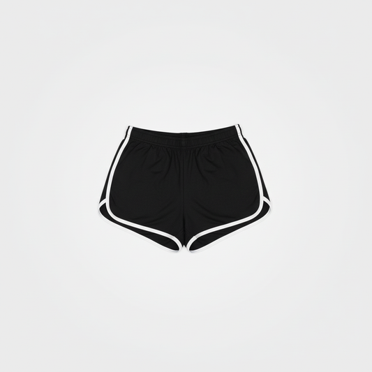 Black Track Short Flat Lay