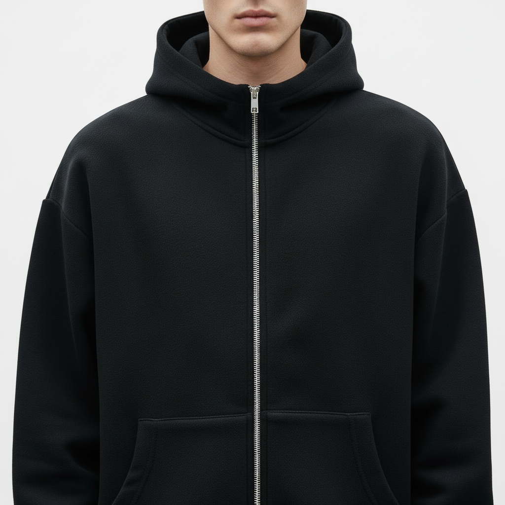 Black Zip Detail - Royal Blue Neck