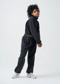 Pigment Black 14 Ounce French Terry Garment Dyed Mock Neck Sweatsuit