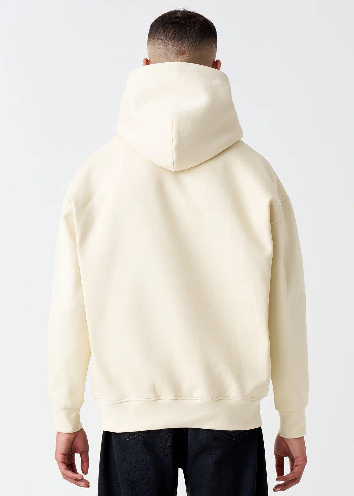 14 OZ Ivory Drop Shoulder Hoodie