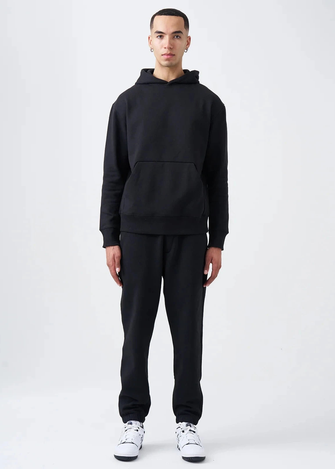 14 OZ Black Heavyweight Fleece Sweatsuit