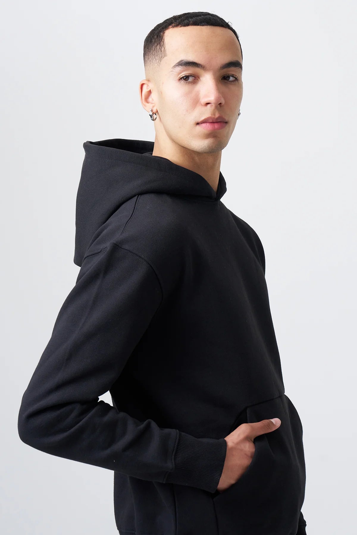 14 OZ Black Heavyweight Fleece Sweatsuit
