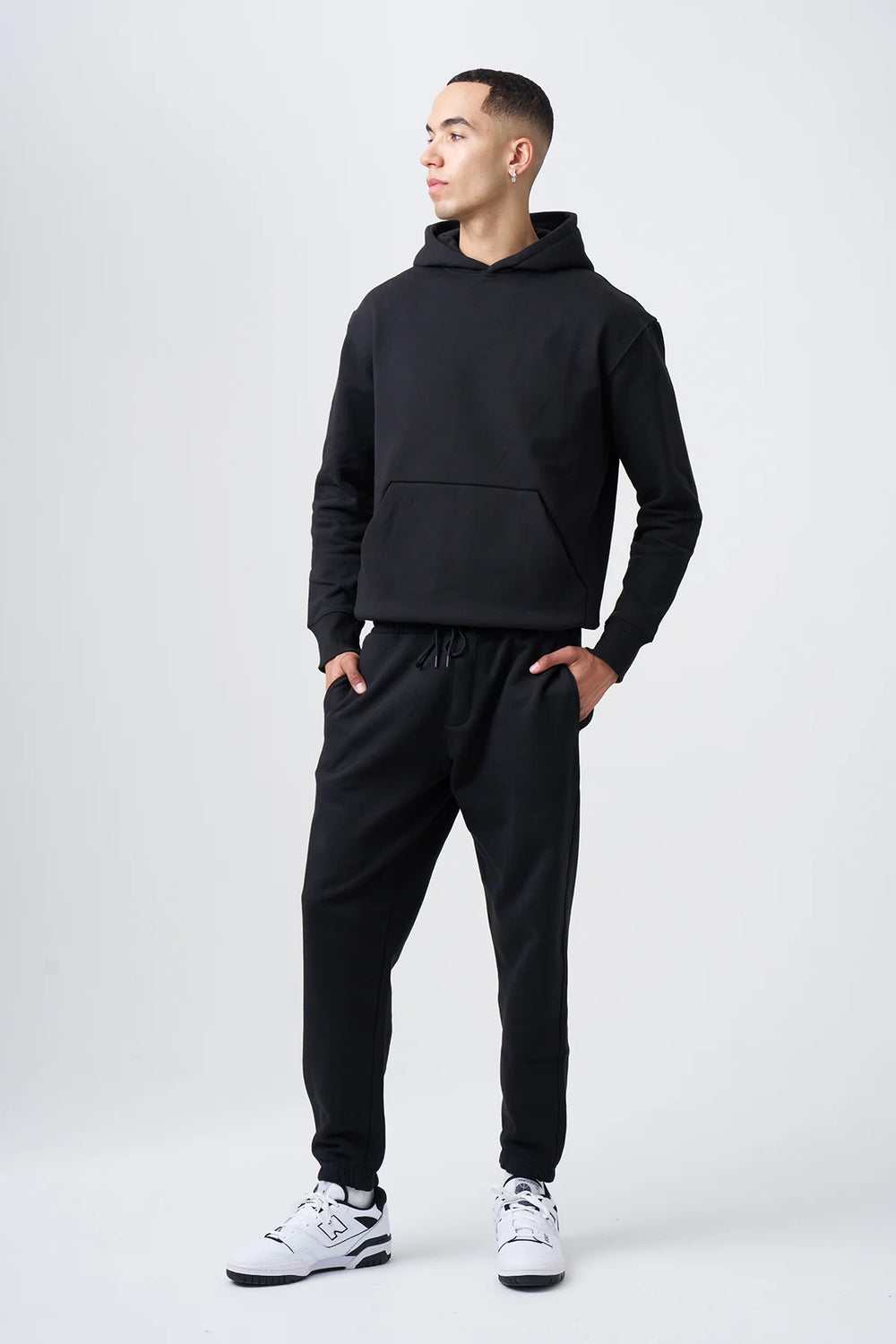 14 OZ Black Heavyweight Fleece SweatSuit