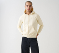 Off-White Heavy Blend Zip-Up Fleece Hooded SweatShirt