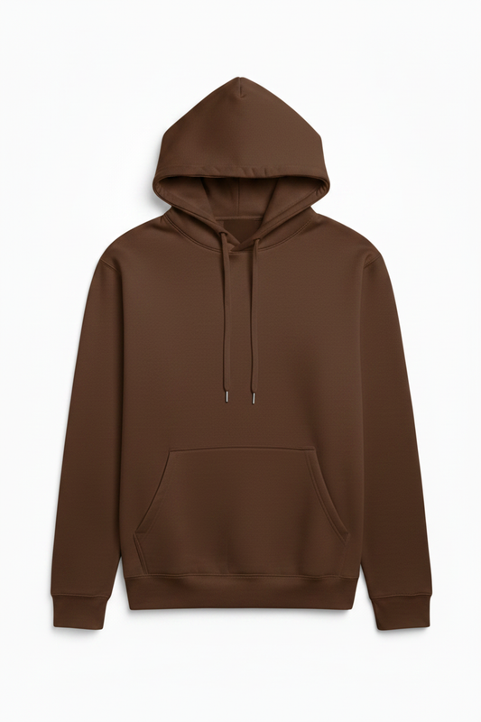 Brown Hoodie — Sky Blue Layout Match