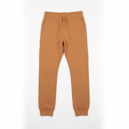 Camel Heavy Blend Fleece Sweatpants Flat Lay