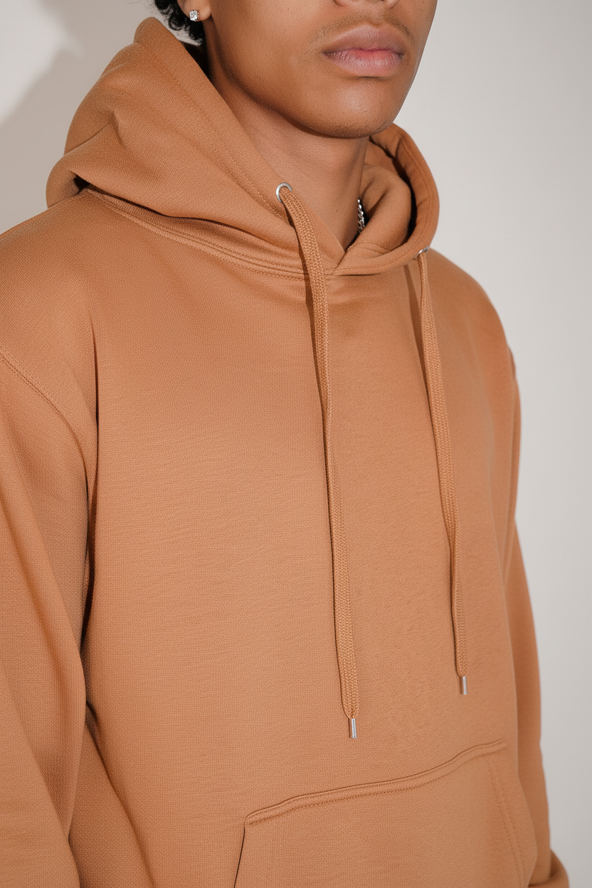 10 OZ Camel Heavy Blend Fleece Hoodie