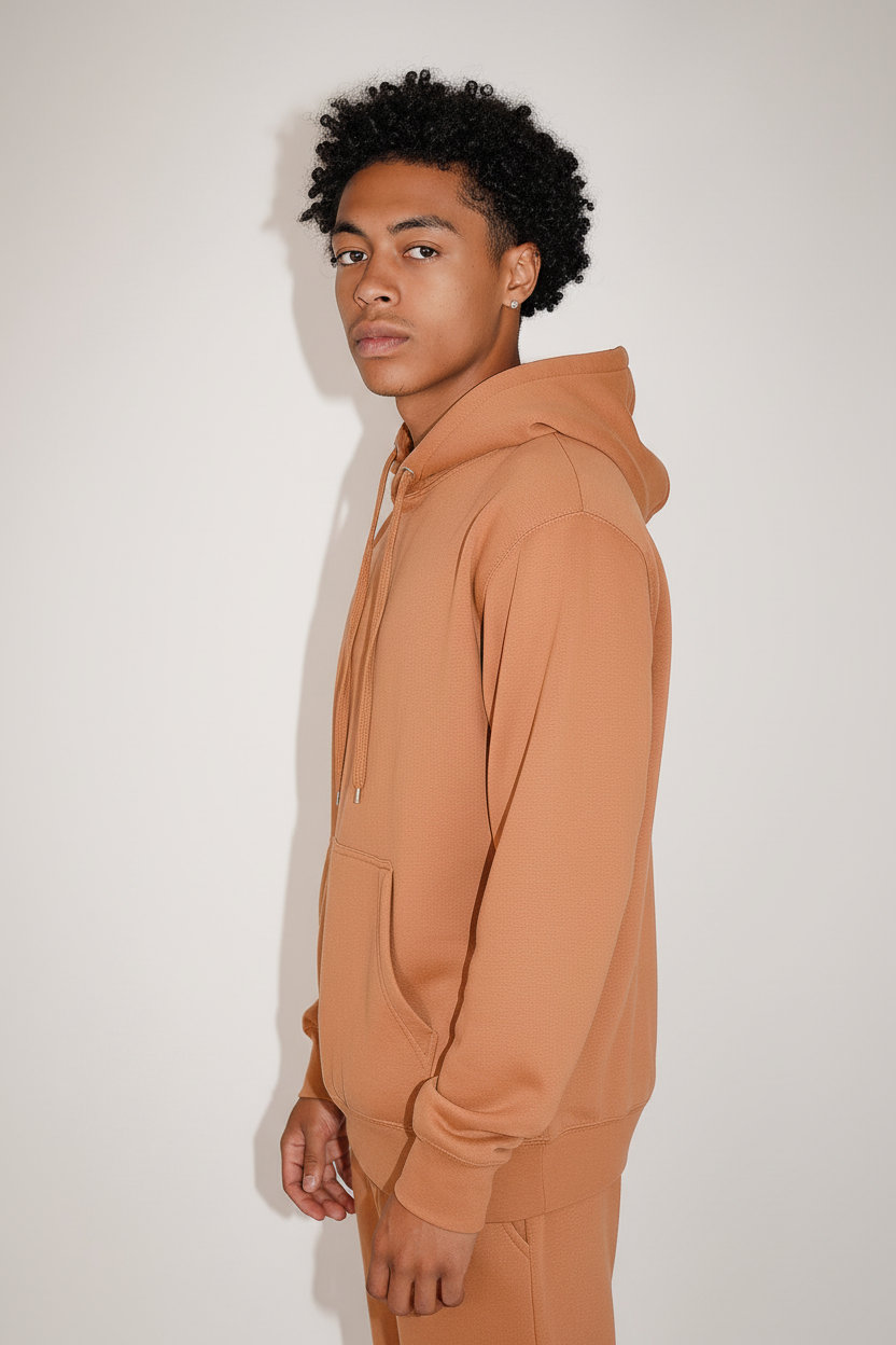 10 OZ Camel Heavy Blend Fleece Hoodie