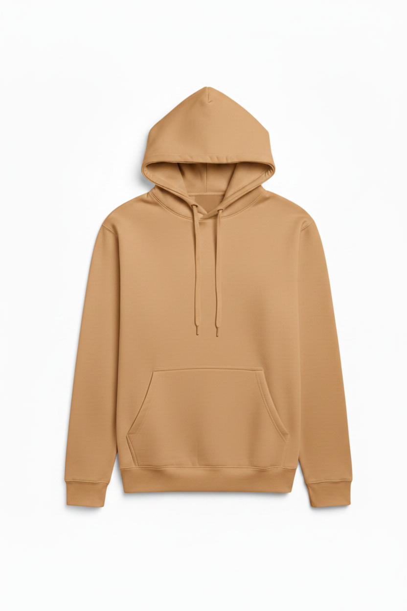 Camel Hoodie — Sky Blue Reference, No Label