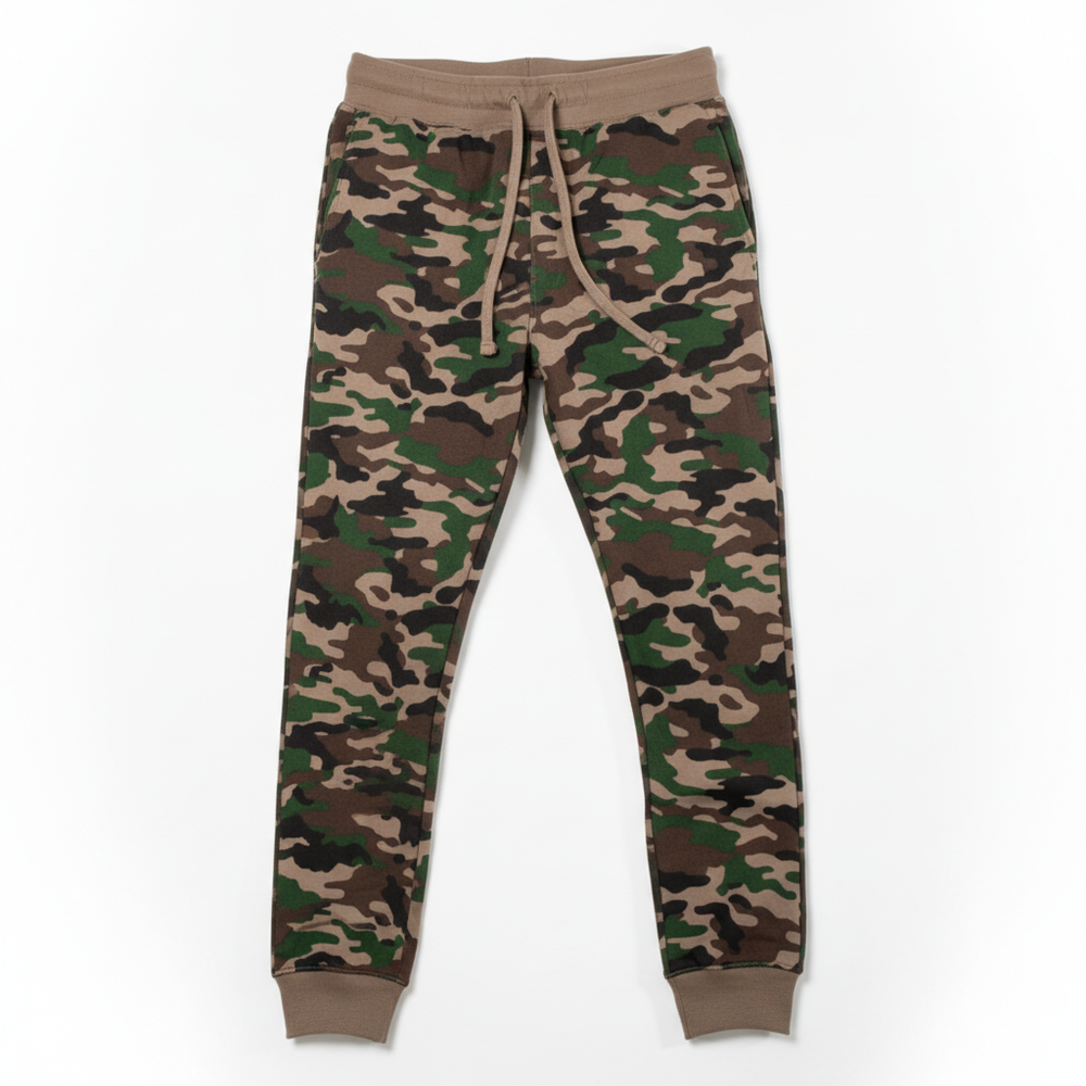 Camo Heavy Blend Fleece Sweatpants Flat Lay
