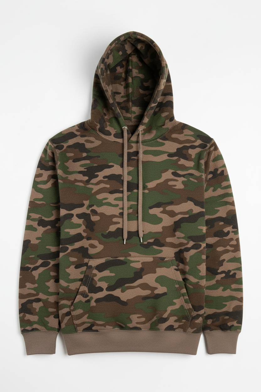 Camo Hoodie — Exact Pattern Reference