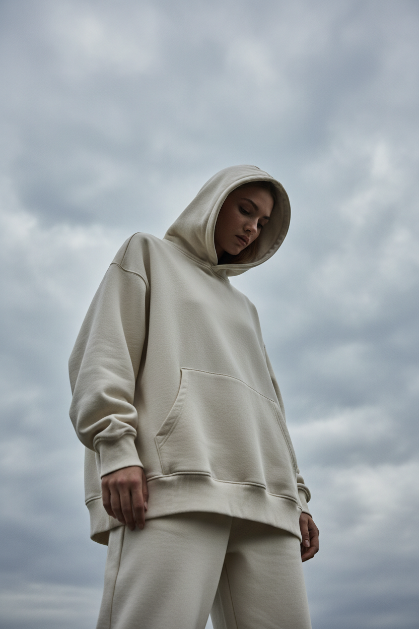 Cinematic hoodie shot