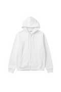 10 OZ White Heavyweight Zip-Up Hoodie