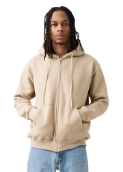 10 OZ Sand Heavyweight Zip-Up Hoodie