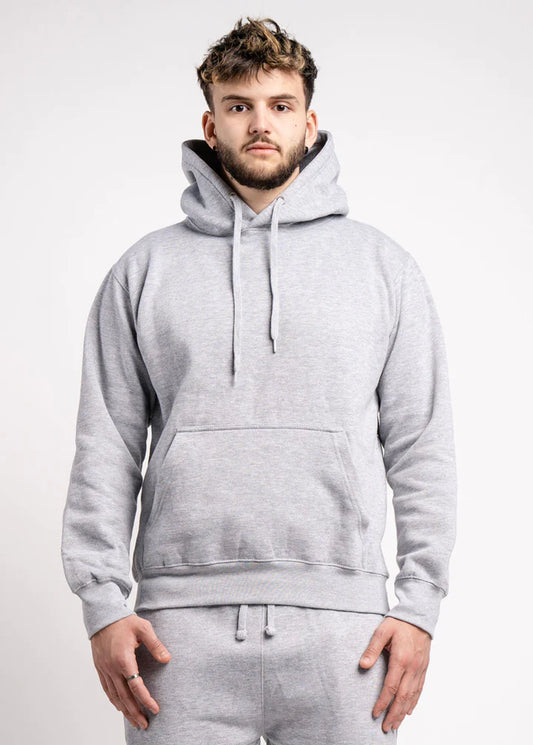 Gray Heavy Blend Fleece Hooded Sweatshirt