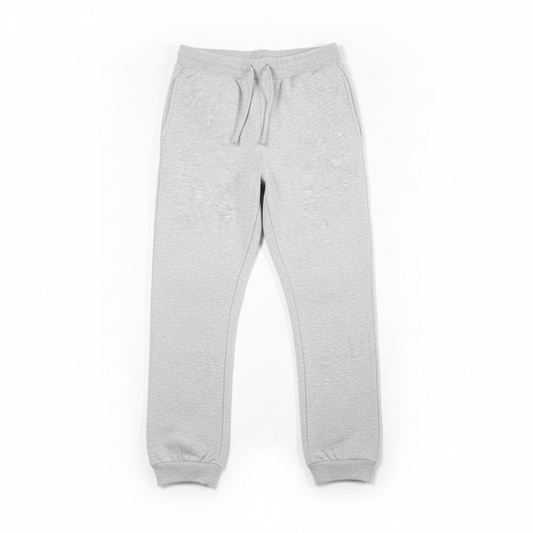 Gray Heavy Blend Fleece Sweatpants Flat Lay - Correct Color and Drawstrings