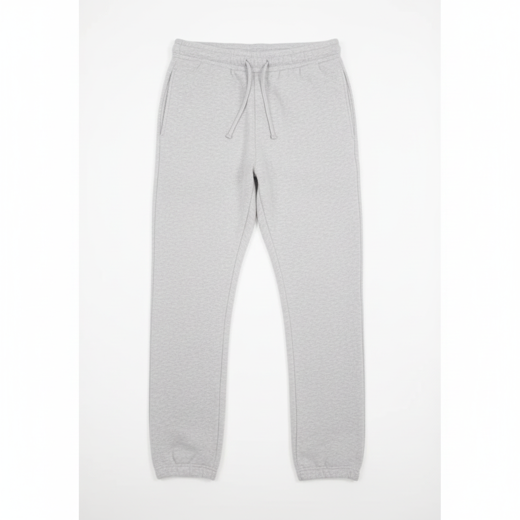 Gray Tight Fleece Sweatpants Flat Lay